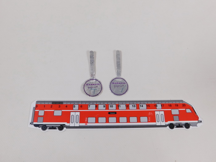 Märklin H0 2x Checked Seal “Märklin Geprüft” Purple 50/60s #EH990